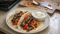 Rindfleisch-Fajitas aus der Pfanne: in 20 Minuten auf dem Tisch