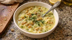 Griechische Kohlsuppe mit Zitrone und Ei: cremig gebunden, ganz ohne Sahne