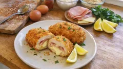 Puten-Cordon-Bleu wie zuhause: knusprige Panade, cremiger Käsekern